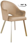 Krzesło obrotowe Velvet podstawa Profil złota MG06