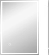 HOMCOM Oświetlenie Łazienkowe LED z Lustrem 80x60cm Bezmgłowe z Przełącznikiem Dotykowym IP44 | Aosom PL