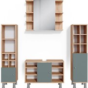 Zestaw mebli łazienkowych zielony 60x32x54 fynn