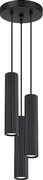 Lampa Wisząca Minimalistyczny Karbon, Aluminium - 3 Źródło - L.19.5 X H.108 Cm - Czarny
