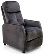 Czarny rozkładany fotel wypoczynkowy F6-D11