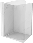 Mexen Kioto-R L ścianka prysznicowa zaokrąglona Walk-in 80 x 200 cm, transparent, biała - 800-080-103-20-06