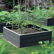 Rabata ogrodowa Base Woody 75,6x75,6 cm antracytowa PROSPERPLAST