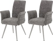 Krzesło do jadalni MCW-G55 (zestaw 2 sztuk),  ciemnoszary