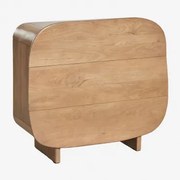 Komoda Z 3 Szufladami 100x40 Cm Z Drewna Mango Agathe Naturalna - Sklum