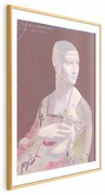 Plakat Pastelowa dama 60x90 cm z ramą złotą z marginesem ARTGEIST B