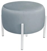 Pufa WILFRED BL VELVET szara/biała ATOS