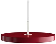 Czerwona lampa wisząca LED z metalowym kloszem ø 43 cm Asteria Medium – UMAGE