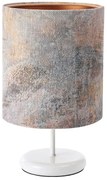 Biała lampa stołowa z abażurem tuba - S359 F1-G31