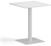 Stolik kawowy ENZO, 60x60 cm, biała podstawa, biały