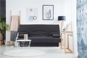 Sofa Rozkładana Clic Clac 3 Miejsca Szary Antracyt Styl Nowoczesny - Materiał 100% Bawełna - Sofa Rozkładana