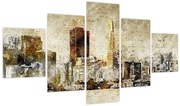 Obraz - Artystycznie ukształtowane miasto (125x70 cm)