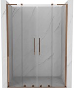 Mexen Velar L Duo drzwi prysznicowe rozsuwane 140 cm, transparent, różowe złoto - 871-140-003-02-60
