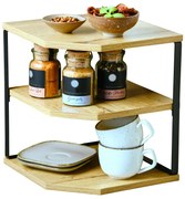 Narożna półka kuchenna z trzema półkami, 26 x 28 cm