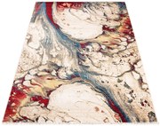 Prostokątny Kremowy dywan w nowoczesnym stylu C5-L76