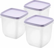 SmartStore Zestaw plastikowych pojemników Freezer 3 szt., lawenda, 1000 ml, 1000 ml