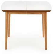 Stół BARRET 90(190)x80 biały rozkładany HALMAR