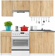 Zestaw szafek kuchennych dąb sonoma 180 cm S8-F58