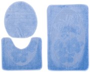 Elegancki niebieski komplet dywaników do łazienki C6-K99