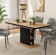 Stół jadalny czarny/dąb 120x80x77.3 fenaro