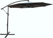 Parasol ogrodowy ASTER ochrona UV w kolorze jasnoszarym waga 12,1 kg wymiary 300x300x45 cm