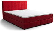 Czerwone welurowe łóżko kontynentalne 3 rozmiary H2-F30