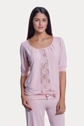 Damska bambusowa piżama SERENA XL Różowy