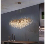 Paul Neuhaus 2031-11 - Żyrandol na lince ICICLE 15xG9/40W/230V 75x150 cm mosiądz