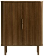 Brązowa szafka w dekorze dębu z drzwiami przesuwnymi 113x90 cm Cavo – Unique Furniture