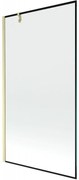 Mexen Next parawan nawannowy 1-skrzydłowy 100 x 150 cm, czarna ramka, złoty szczotkowany - 895-100-000-00-70-55