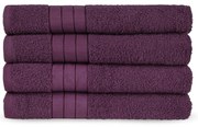 Bordowe bawełniane ręczniki frotte zestaw 4 szt. 50x100 cm – Good Morning
