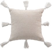 Poszewka dekoracyjna boho INES, bawełniana, frędzle, 40 x 40 cm