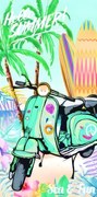 Szybkoschnący ręcznik plażowy SEA AND FUN 100x180 cm kolorowy, 100% mikrofibra
