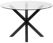 Okrągły stół do jadalni ze szklanym blatem Kave Home, ø 119 cm