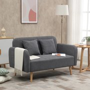HOMCOM sofa dwuosobowa 130 cm x 70 cm x 80 cm