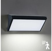 Brilagi - LED zewnętrzna lampa ścienna z czujnikiem TRIANGLE LED/20W/230V czarna