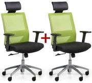 Krzesło biurowe WOLF II 1+1 GRATIS, zielony