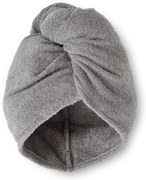 Szare bawełniane ręczniki szybkoschnące do włosów zestaw 2 szt. 20x13 cm Quick Dry – Catherine Lansfield
