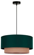 Duolla - Żyrandol na lince BOHO 1xE27/15W/230V śr. 45 cm zielony/brązowy