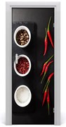 Naklejka DRZWI samoprzylepna Przyprawy i papryka