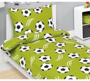 Bellatex Pościel bawełniana Junior Piłka nożna, 140 x 200 cm, 70 x 90 cm