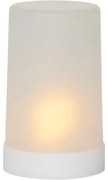 Biała ogrodowa dekoracja świetlna LED Star Trading Flame Candle , wys. 14,5 cm
