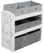 Biały/szary dziecięcy pojemnik na zabawki 63,5x29,5x60 cm Miffy – Roba