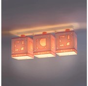 Dalber 63233NS - Plafon dziecięcy MOON LIGHT 3xE27/60W/230V różowy