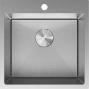 Mexen Solix zlewozmywak stalowy 1-komorowy 500 x 500 mm, inox HC - 6407501000-01HC