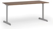 Biurko PRIMO BETA, 160x80 cm, szara podstawa, orzech