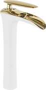 Mexen Lyra bateria umywalkowa wysoka, biała/złota - 745310-25