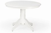 GLOSTER stoł biały fi106/75 cm okrągły 4-osobowy klasyczny