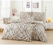 Jasnobrązowa pościel jednoosobowa z mikrosatyny 6-częściowa 140x200 cm Marco – My House