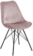 Różowe krzesło welurowe H4-G80